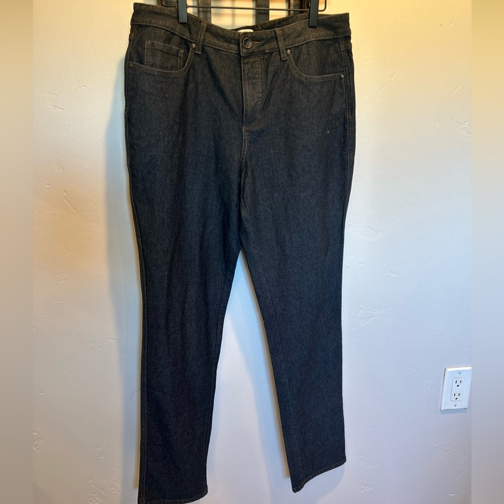 Coldwater Creek Charcoal / Black Natural Fit Denim Jeans Sz 14